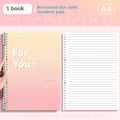 Gradient colour spiral notebook with removable coil binding in A4 and B5 sizes