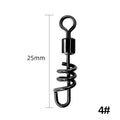 Stainless steel fishing swivel connector with 8-shaped ring design