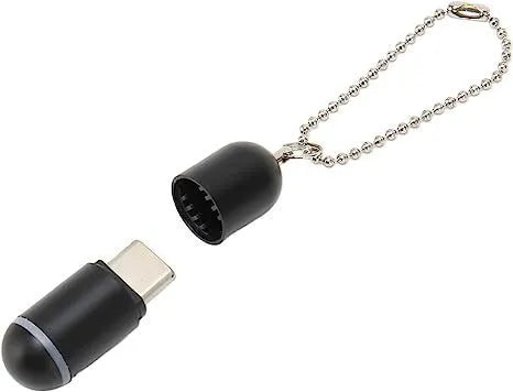 Black capsule infrared remote control emitter with smartphone interface options