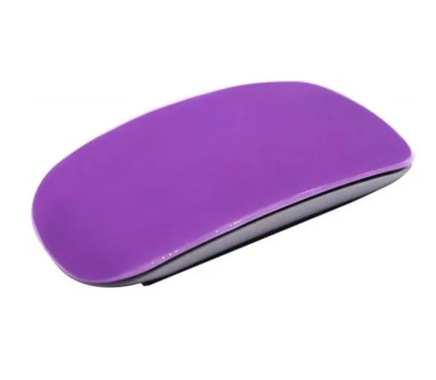 Silicone mouse cover for Magic Mouse in five colours: white, dark blue, sky blue, purple, and black