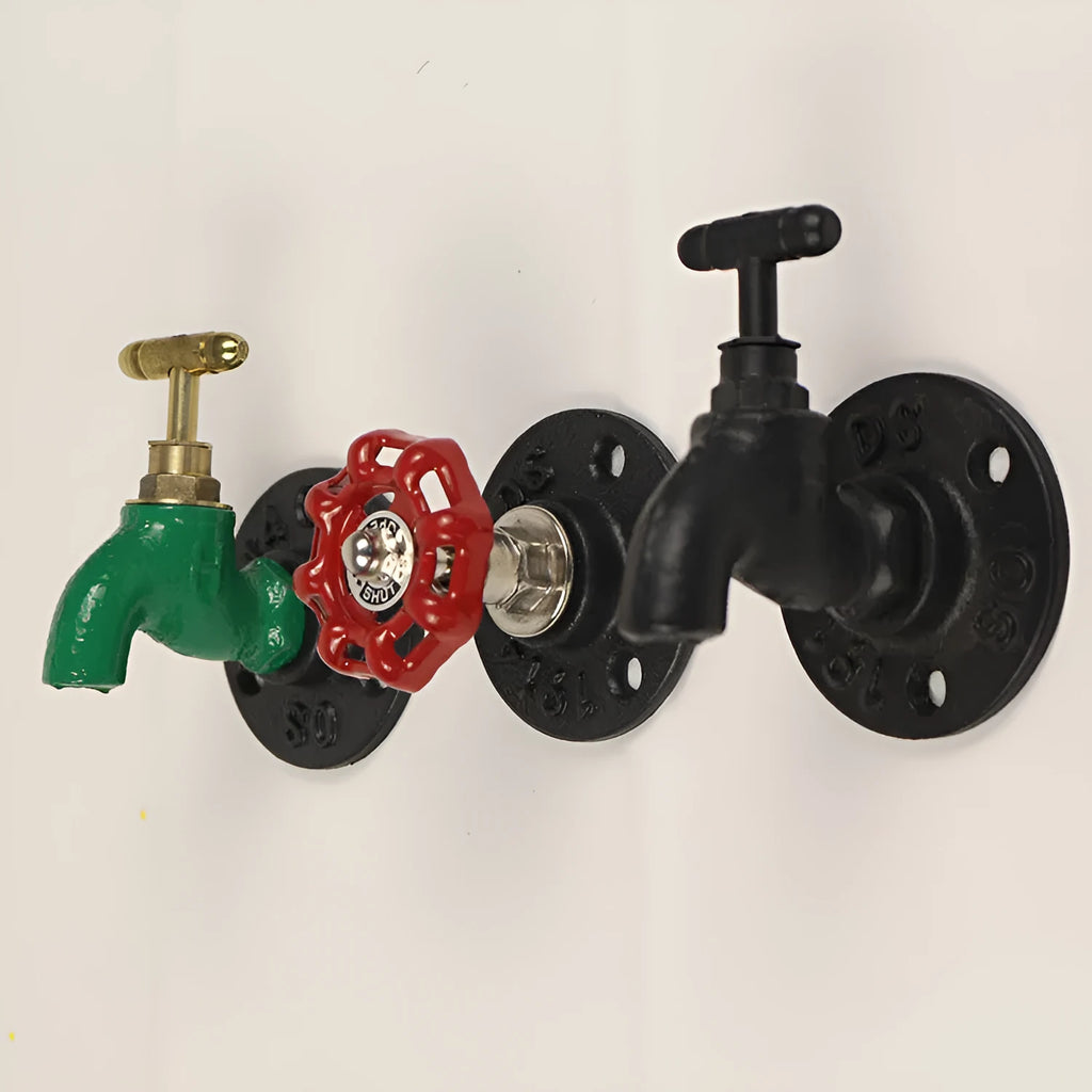 Water pipe style metal towel rack hook wall mounted with polished finish