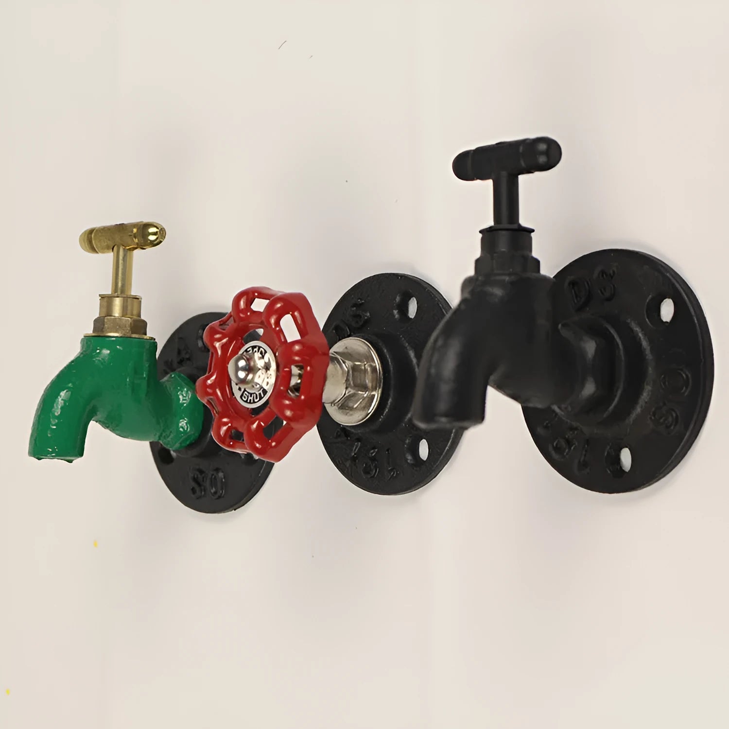 Water pipe style metal towel rack hook wall mounted with polished finish