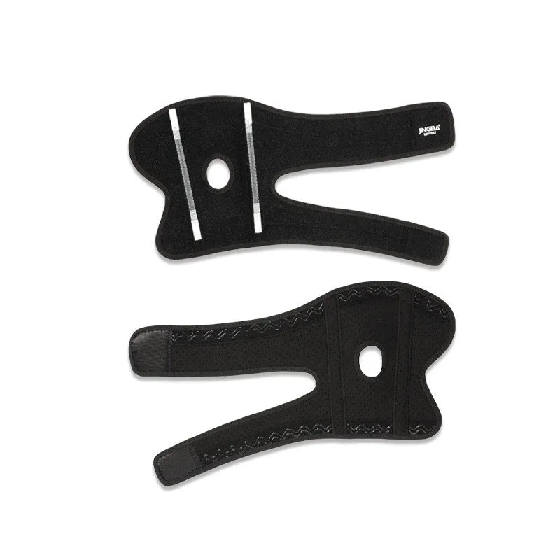 Black adjustable sports elbow guard for fitness training and outdoor activities like basketball and hiking.