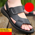 Men's brown and black waterproof plastic sandals for beach and outdoor casual wear