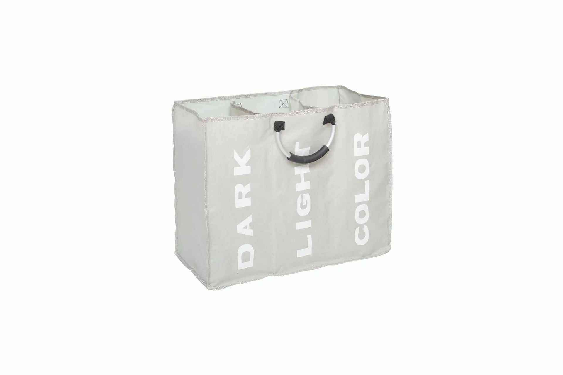 Three-compartment large capacity clothing bag in dark grey made from 600D Oxford cloth with modern simple design
