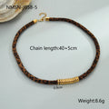 Women's stainless steel necklace with geometric leopard pendant on adjustable 41-50cm chain with 18K gold electroplated finish