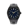 Men's business watch with stainless steel frosted finish and luminous markers in silver colour