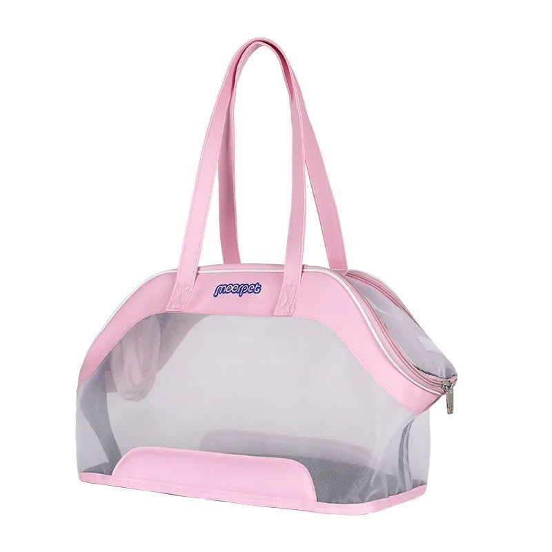 MOORPET leather cat carry bag in solid colour with 25 litre capacity