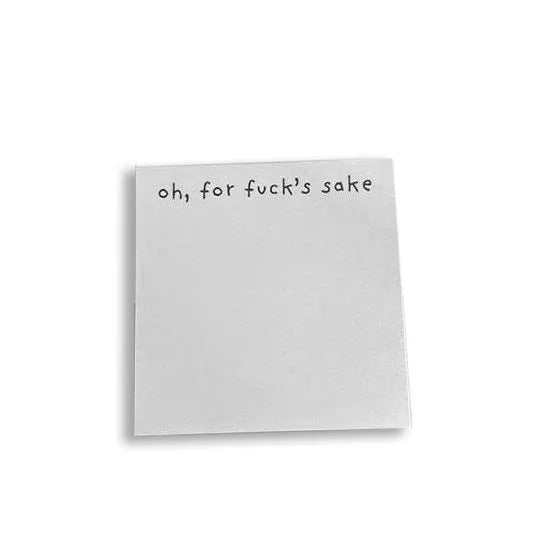 Square 7.5cm funny English sticky note pad with adhesive backing
