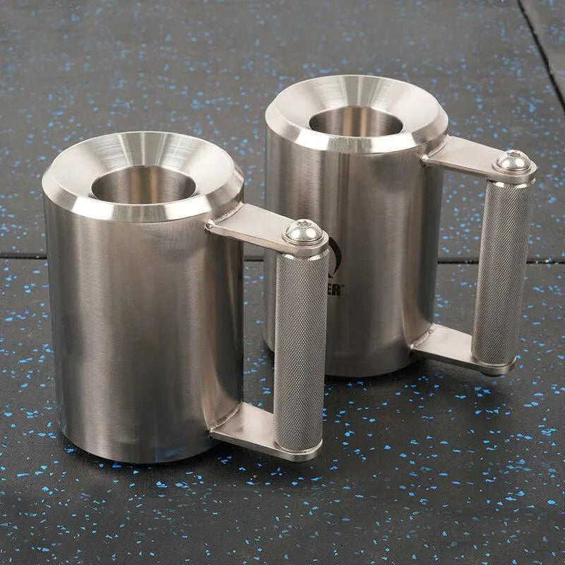 Silver stainless steel 8kg cast iron dumbbell cup for kettlebell training