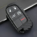 Carbon fibre pattern silicone key case for Dodge Chrysler Fiat car remote keys with buckle styling option
