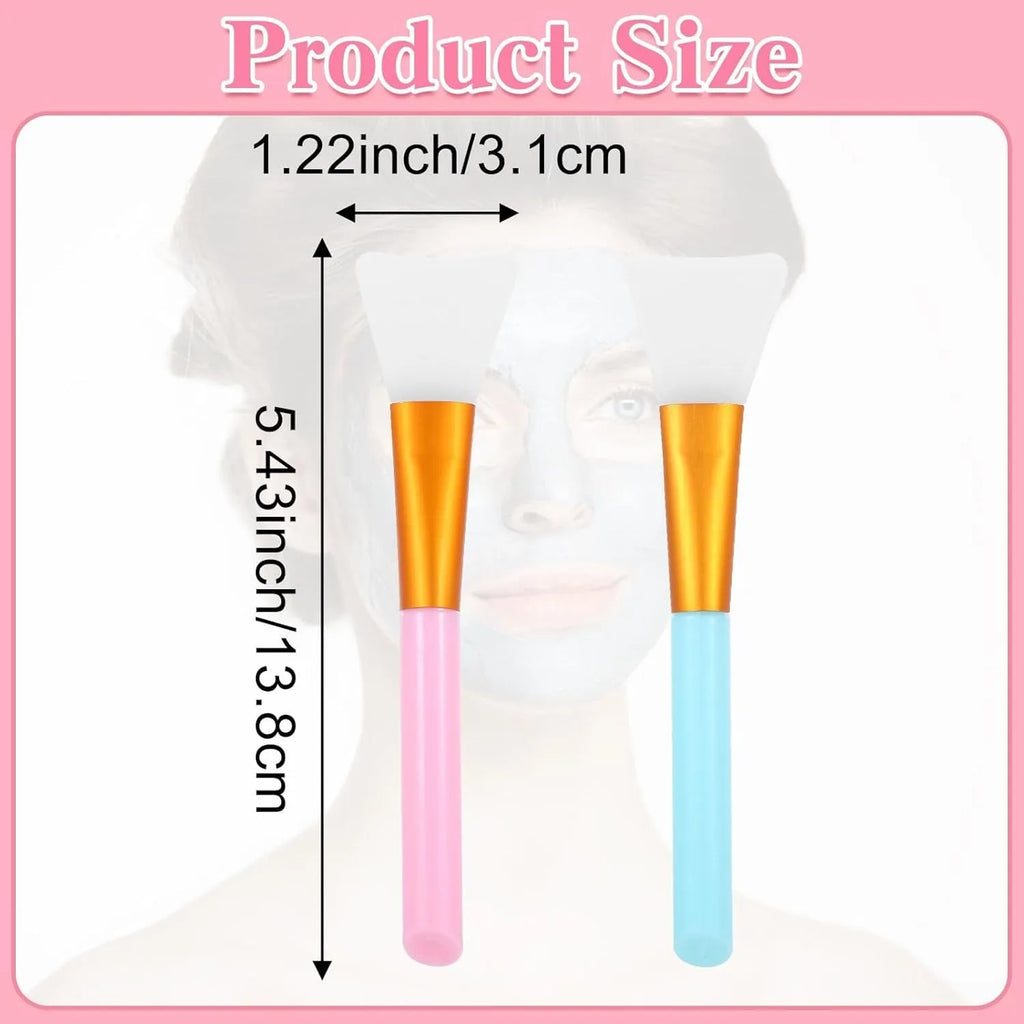 Silicone face mask applicator spatula in multiple colours for clay and mud application
