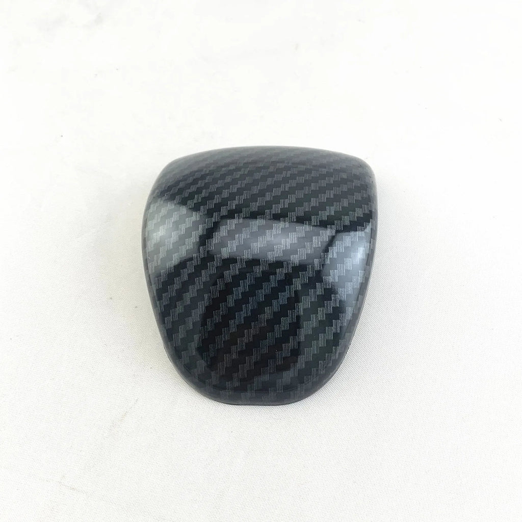 Carbon fibre pattern ABS plastic gear shift cover for Smart RunK3 manual transmission.