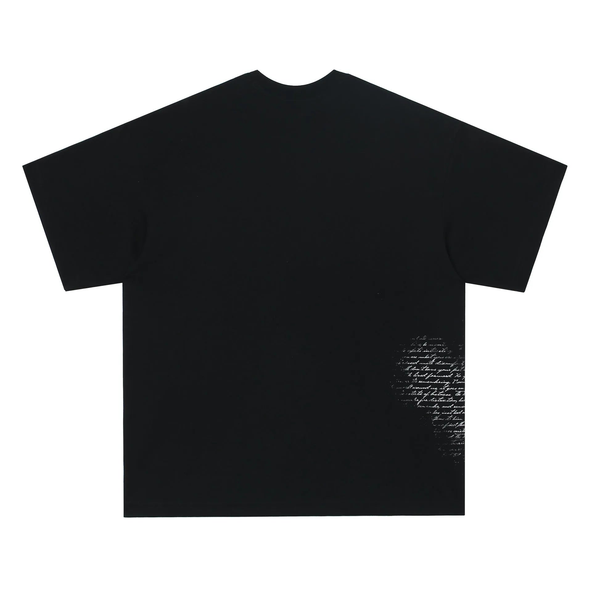Pure cotton hip hop gothic style T-shirt with letter pattern in black and white colours