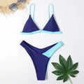 Women's two-piece nylon swimsuit briefs in two pattern colours, sizes S M L XL