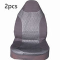 Black quilted automotive seat cover made from PU composite fabric with plastic hooks