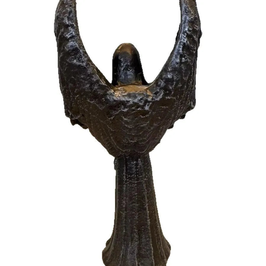 Dark Angel resin statue ornament on display, showing gothic design and 17cm height.