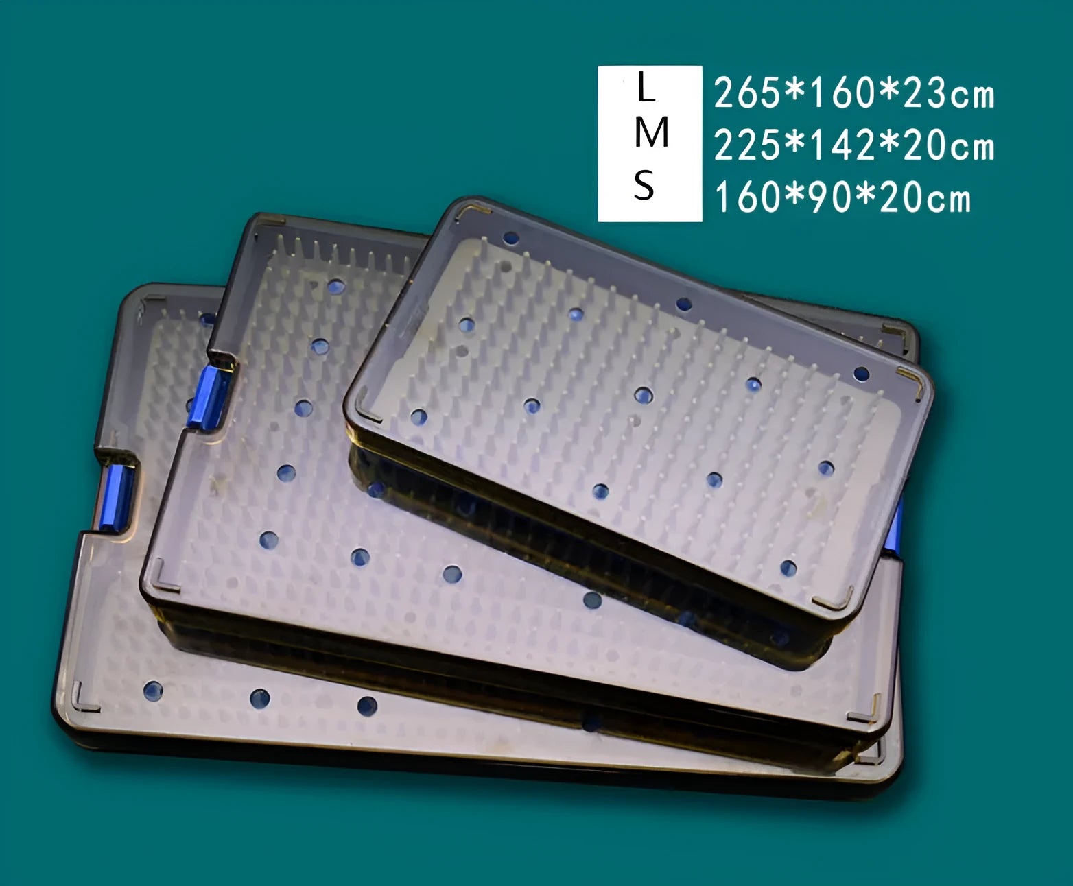 Silicone disinfection storage box for UV sterilisation wands in three size options