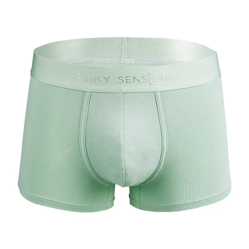 Men's cotton boxer underwear in solid colours showing size options L XL XXL