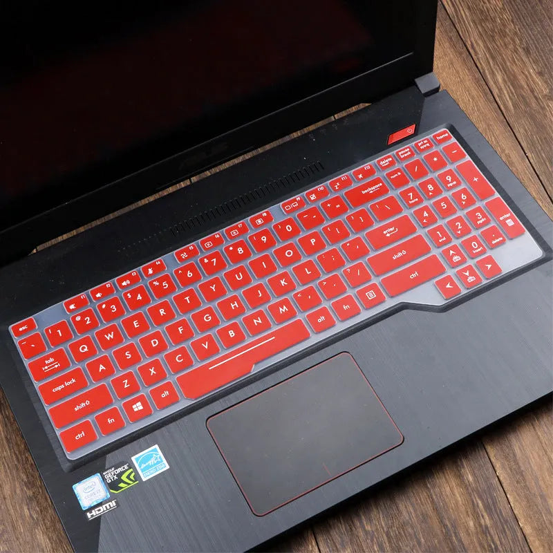 ASUS Flight laptop keyboard protective silicone cover in translucent mint colour showing anti-glare matte finish