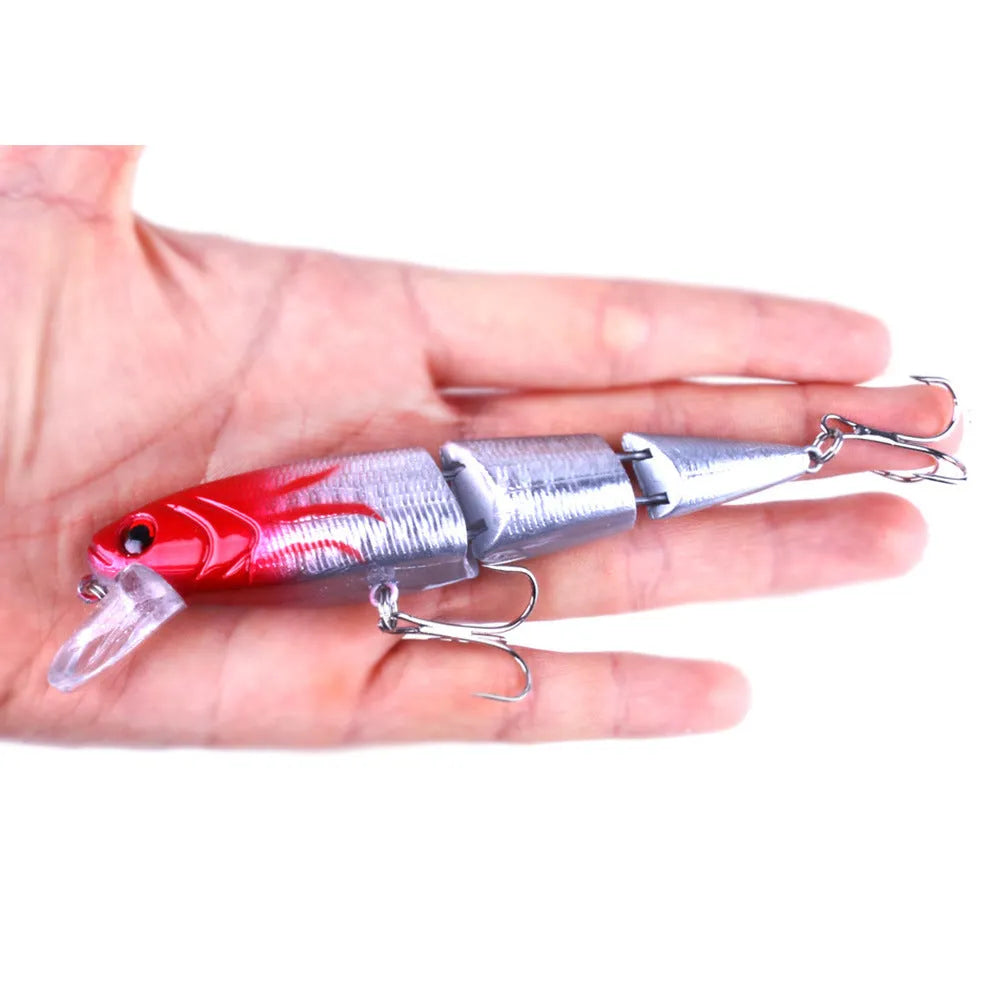 Multi-section hard fishing bait ABS plastic 10.5cm 15g with 6# hook in natural position