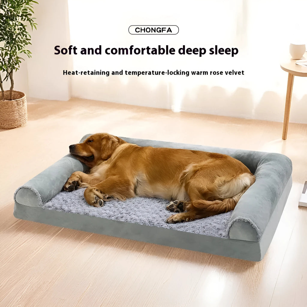Portable foldable cloth dog kennel for medium large dogs in light grey and dark grey, shown in L XL 2XL sizes.