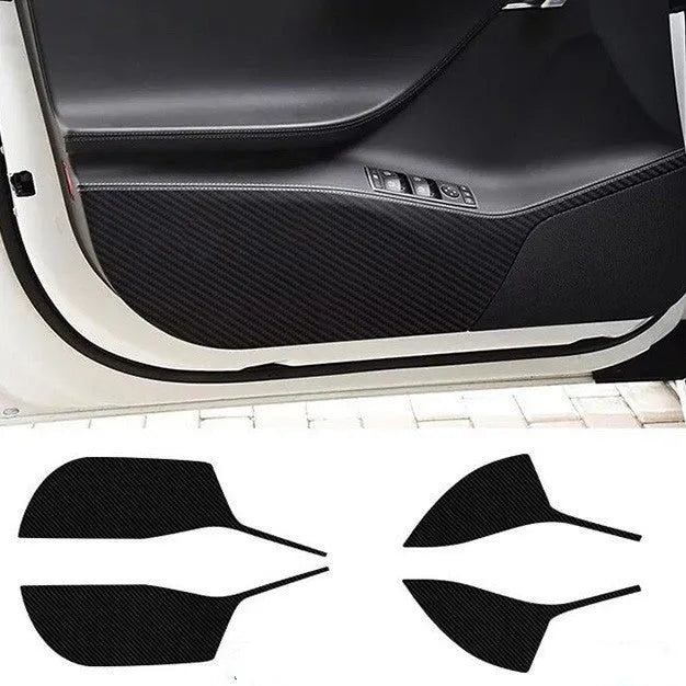 Carbon fibre protective film for Tesla Model S door controls 4-piece set