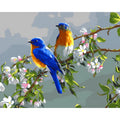 Hand-painted digital oil painting of animal portrait on linen canvas in idyllic scenery colours