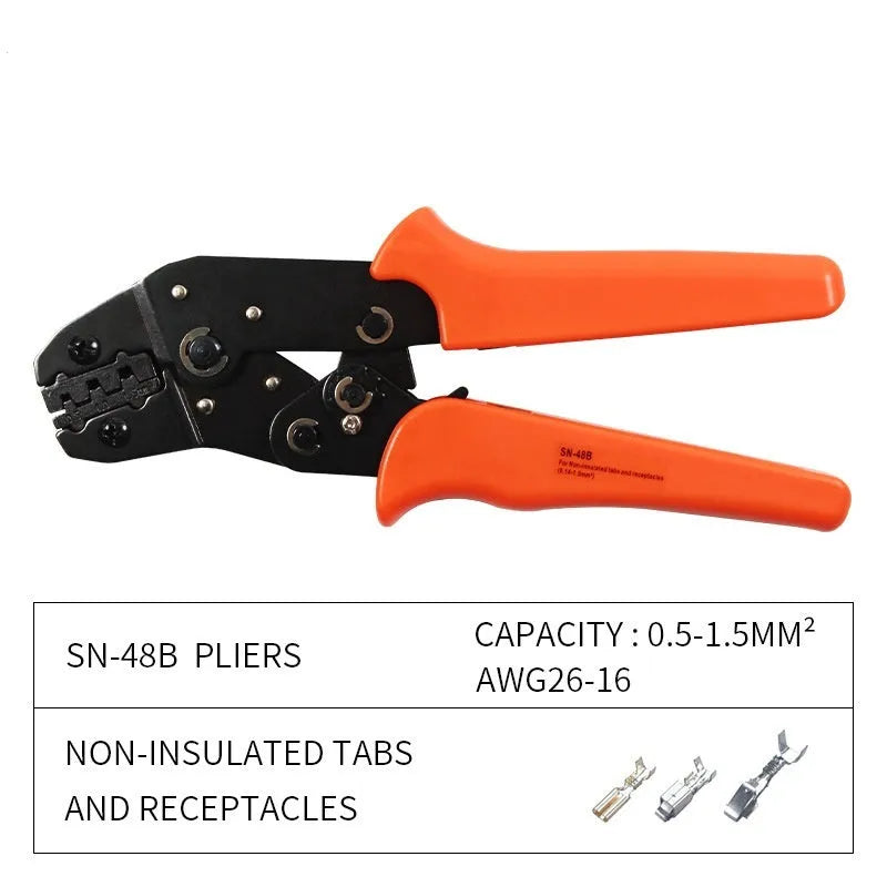 SN-48B portable multi-wrench jaw terminal crimping pliers combination set with wire crimpers