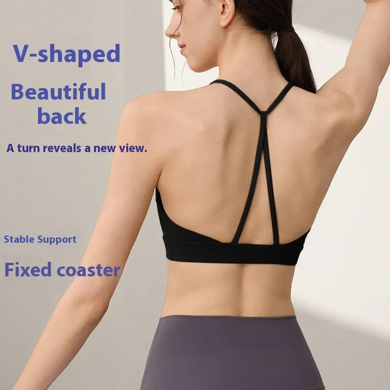 Women's nylon sports vest with double shoulder straps in multiple colour options