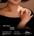 Stainless steel digital bracelet with diamond-studded numbers on the face, shown in a rose gold finish.
