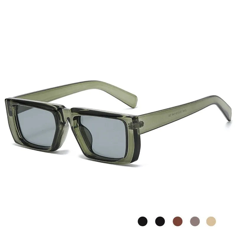 Special-shaped Y2K style sunglasses with UV400 protection in multiple frame and lens colour combinations