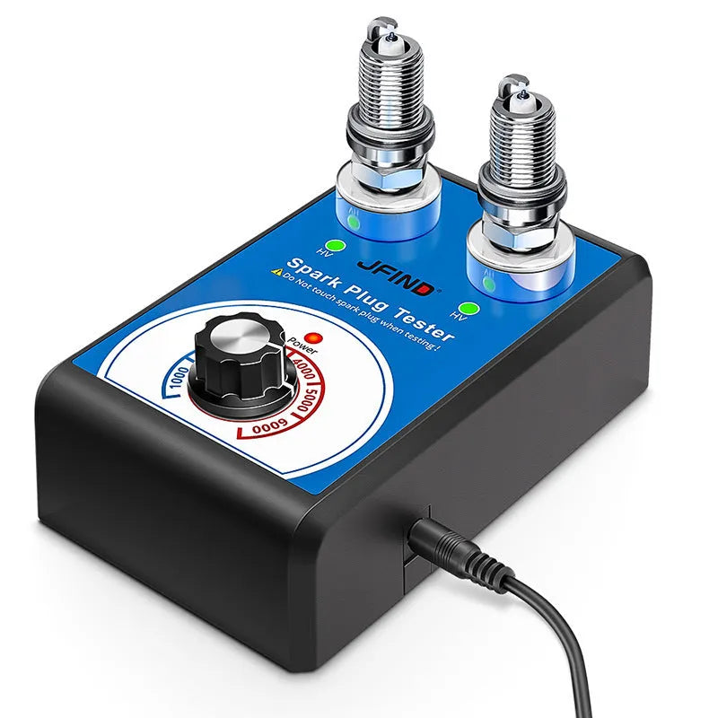 Car spark plug tester with American and European standard adaptors for ignition system diagnosis