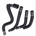 Black self-winding expandable polyester mesh sleeve for automotive wire protection and cable management.