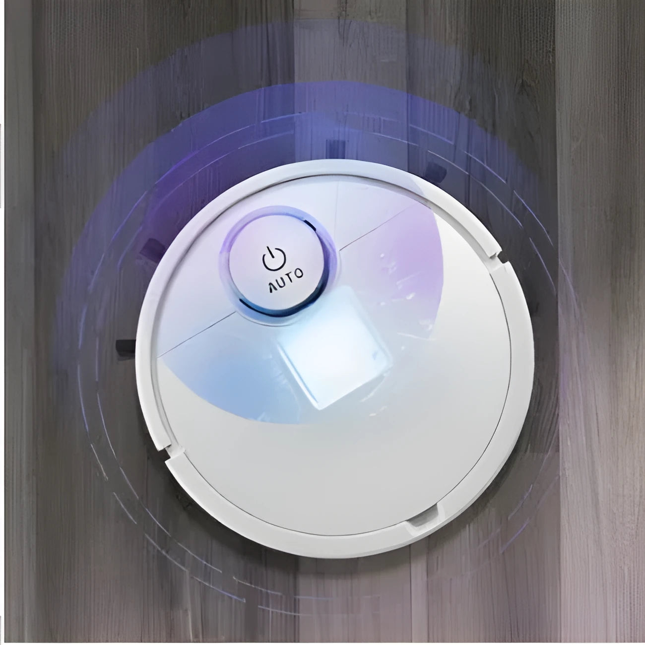 Black automatic floor sweeping robot with 28cm diameter circular design for hard floor cleaning