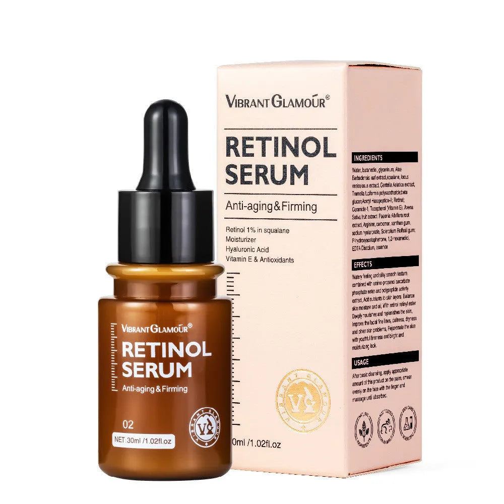 30ml retinol facial serum bottle for reducing fine lines and dry skin