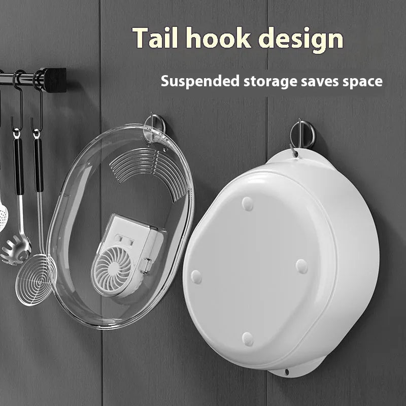 Modern aluminium quick defrosting plate for food, shown with optional USB cable kit.