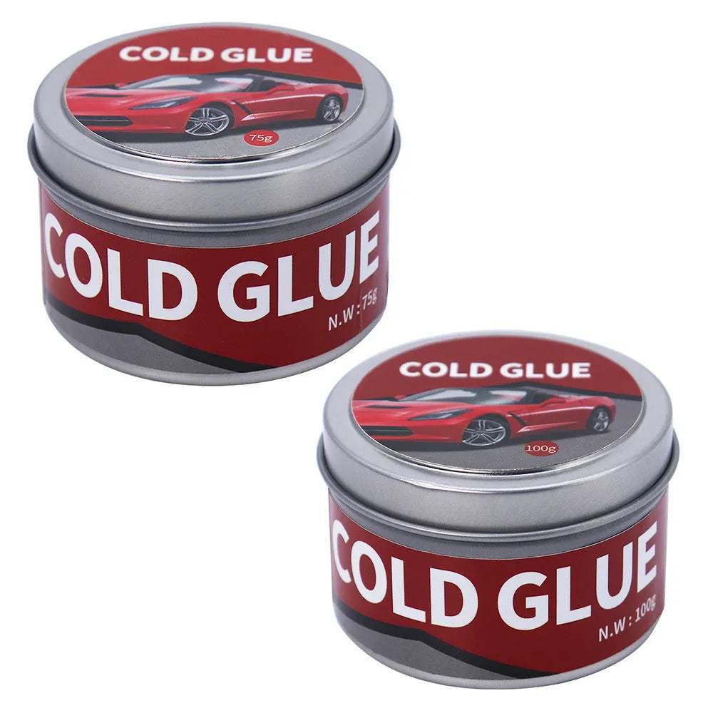 Automobile repair cold glue for dent and depression repair in 75g and 100g container sizes