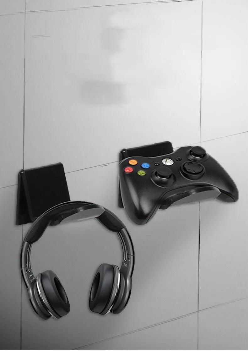 A universal game controller mounting bracket in a choice of black, white, or transparent colours.