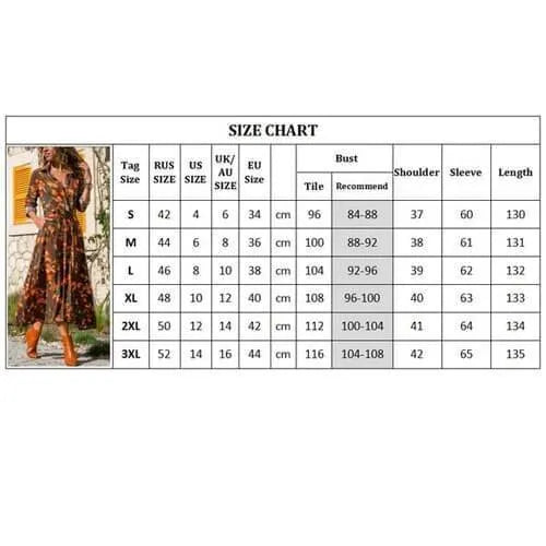 Printed chiffon dress with V-neck collar and conventional sleeves in A-line silhouette