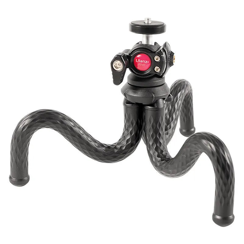 Black octopus leg mobile phone tripod with clip extended to 360mm length