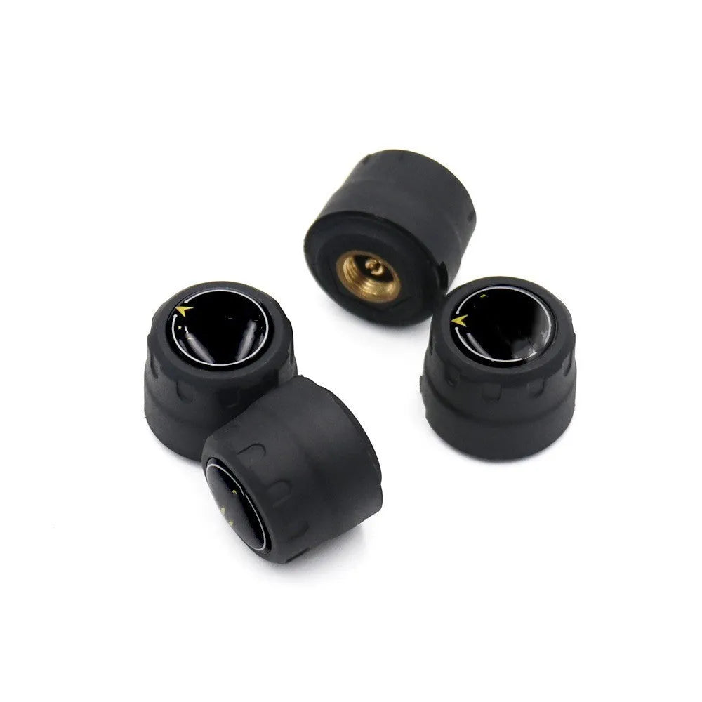 Bluetooth 5.0 automotive tire pressure monitor set with four sensors, wrench, and anti-theft screws