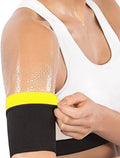 Blue and silver sports arm bands with a binding band, shown in various sizes.