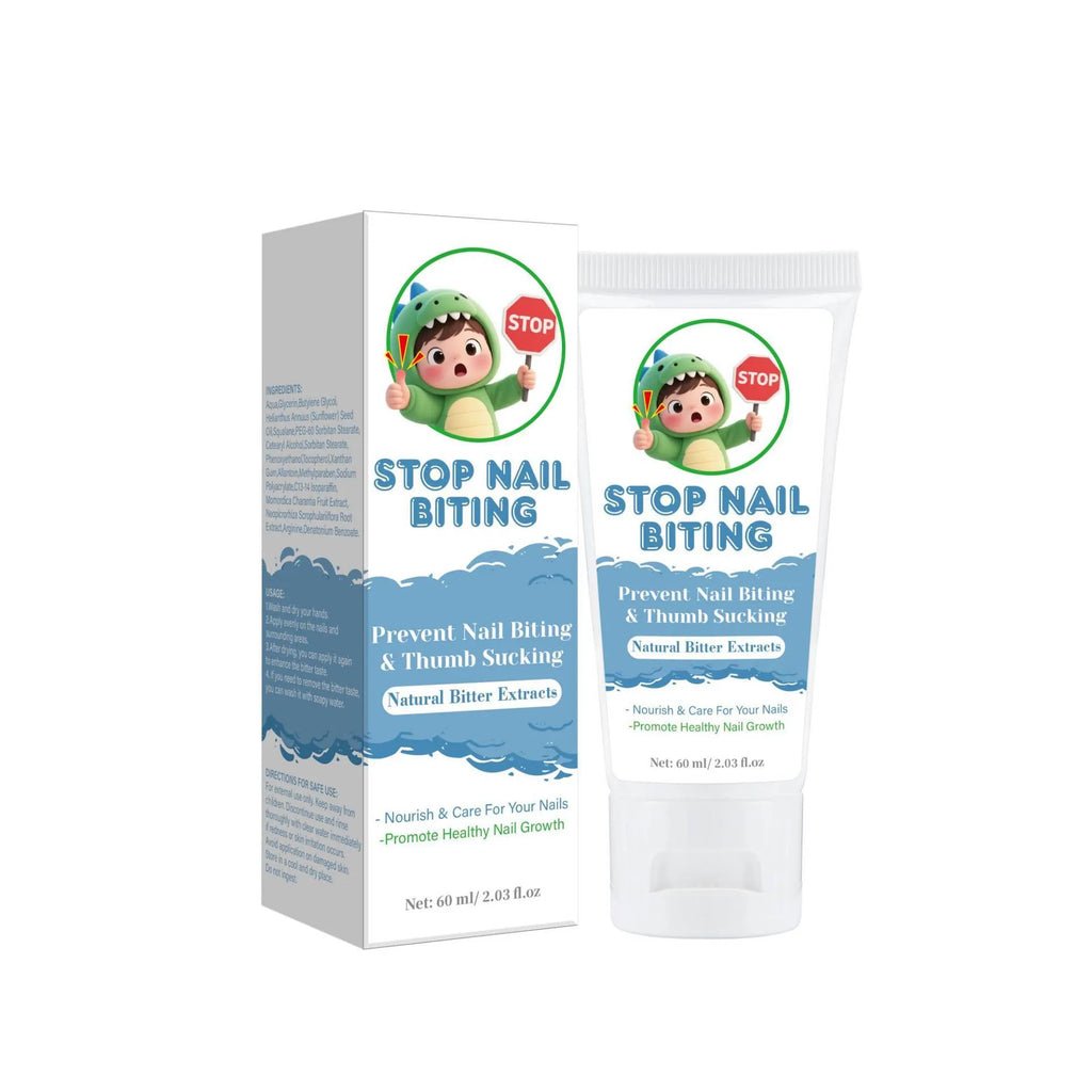60ml bottle of anti-bite nail neck cream in neutral packaging.