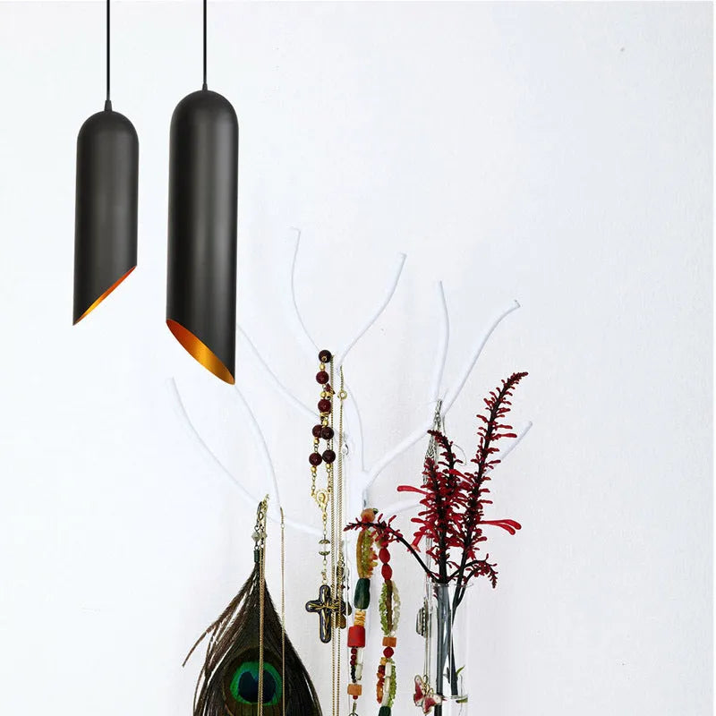 Retro iron art chandelier with matte black D8053 finish for bedroom or living room