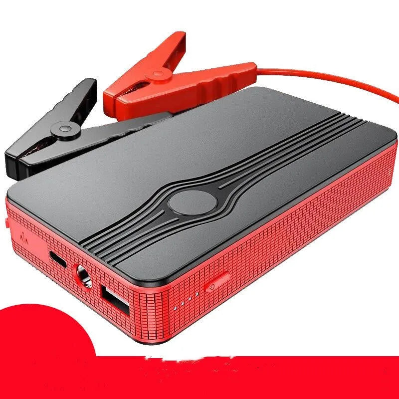 Red K4-E automobile emergency jump starter power supply with USB port and display