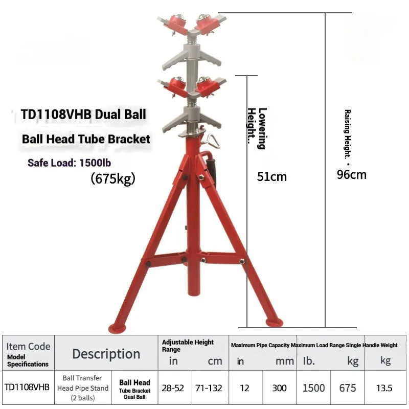 Metal V-head pipe support bracket for steel pipes, shown in high and low versions.