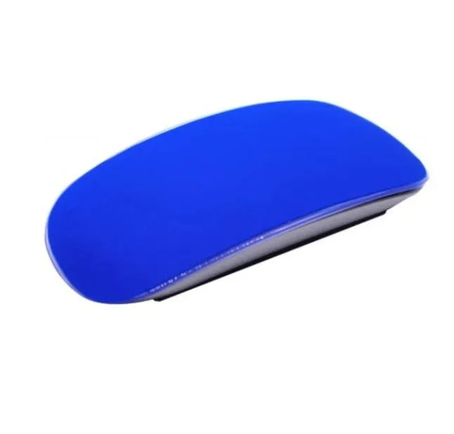 Silicone mouse cover for Magic Mouse in five colours: white, dark blue, sky blue, purple, and black