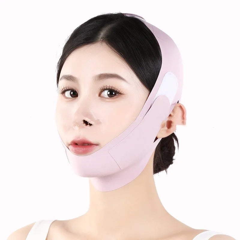 Graphene V face shaping mask in purple and green colours for facial lifting and tightening
