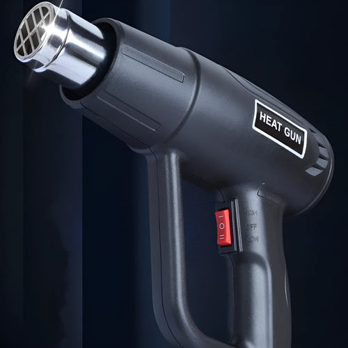 2000W industrial hot air tool with temperature control settings and grid-pattern air outlet